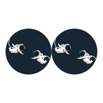 Astronaut Couple In Space Print Car Coasters