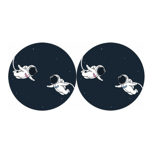 Astronaut Couple In Space Print Car Coasters