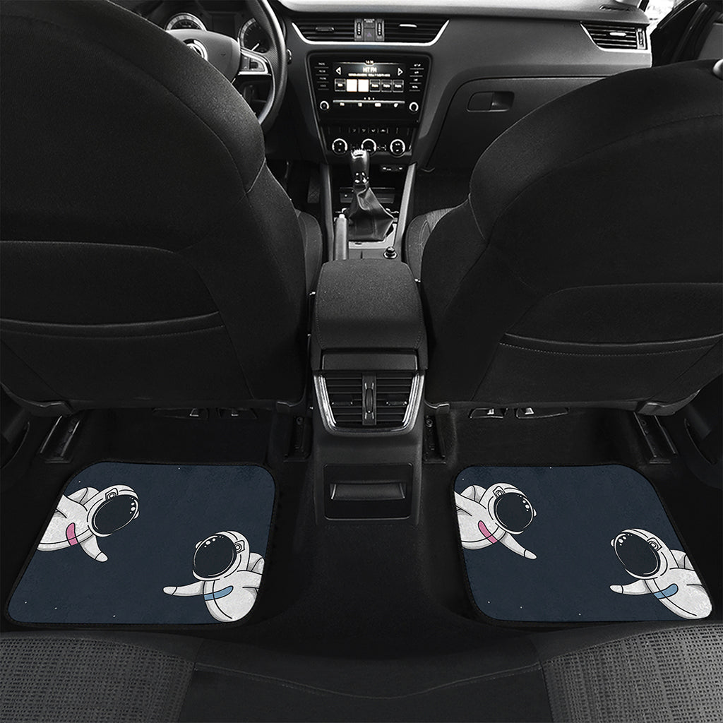 Astronaut Couple In Space Print Front and Back Car Floor Mats