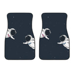 Astronaut Couple In Space Print Front Car Floor Mats