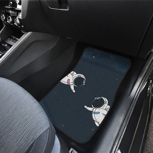 Astronaut Couple In Space Print Front Car Floor Mats