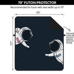 Astronaut Couple In Space Print Futon Protector