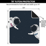 Astronaut Couple In Space Print Futon Protector