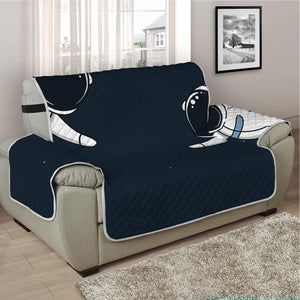 Astronaut Couple In Space Print Half Sofa Protector