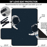 Astronaut Couple In Space Print Loveseat Protector