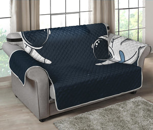 Astronaut Couple In Space Print Loveseat Protector