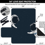 Astronaut Couple In Space Print Loveseat Protector