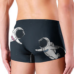 Astronaut Couple In Space Print Men's Boxer Briefs