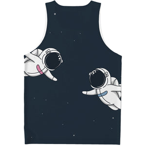 Astronaut Couple In Space Print Men's Tank Top