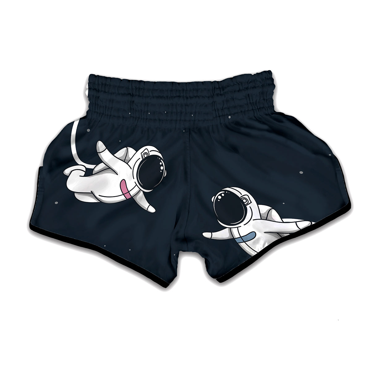 Astronaut Couple In Space Print Muay Thai Boxing Shorts