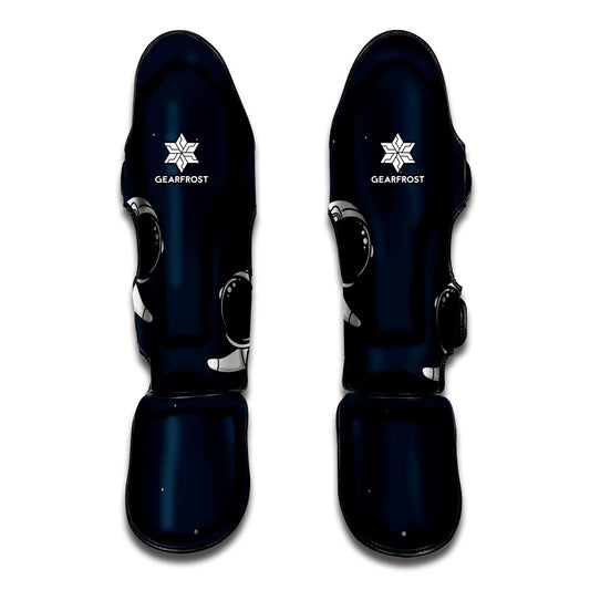 Astronaut Couple In Space Print Muay Thai Shin Guard