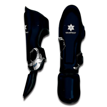 Astronaut Couple In Space Print Muay Thai Shin Guard