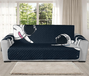 Astronaut Couple In Space Print Oversized Sofa Protector