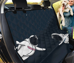 Astronaut Couple In Space Print Pet Car Back Seat Cover