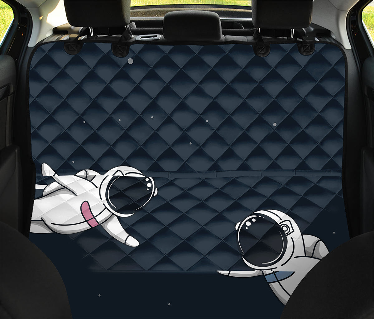 Astronaut Couple In Space Print Pet Car Back Seat Cover