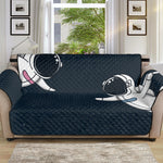 Astronaut Couple In Space Print Sofa Protector