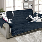 Astronaut Couple In Space Print Sofa Protector