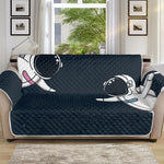 Astronaut Couple In Space Print Sofa Protector