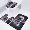 Astronaut Floating In Outer Space Print 3 Piece Bath Mat Set