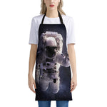 Astronaut Floating In Outer Space Print Apron