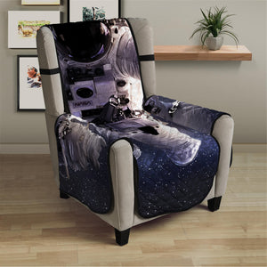 Astronaut Floating In Outer Space Print Armchair Protector