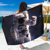 Astronaut Floating In Outer Space Print Beach Sarong Wrap