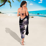 Astronaut Floating In Outer Space Print Beach Sarong Wrap