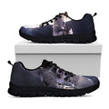 Astronaut Floating In Outer Space Print Black Running Shoes