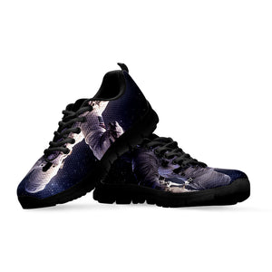 Astronaut Floating In Outer Space Print Black Sneakers