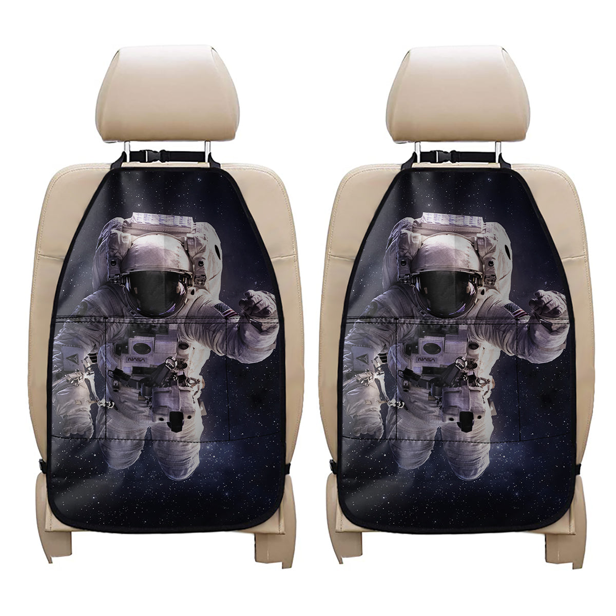 Astronaut Floating In Outer Space Print Car Seat Organizers