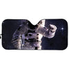 Astronaut Floating In Outer Space Print Car Sun Shade