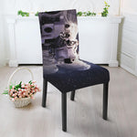 Astronaut Floating In Outer Space Print Dining Chair Slipcover