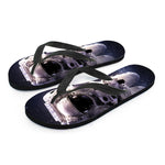 Astronaut Floating In Outer Space Print Flip Flops