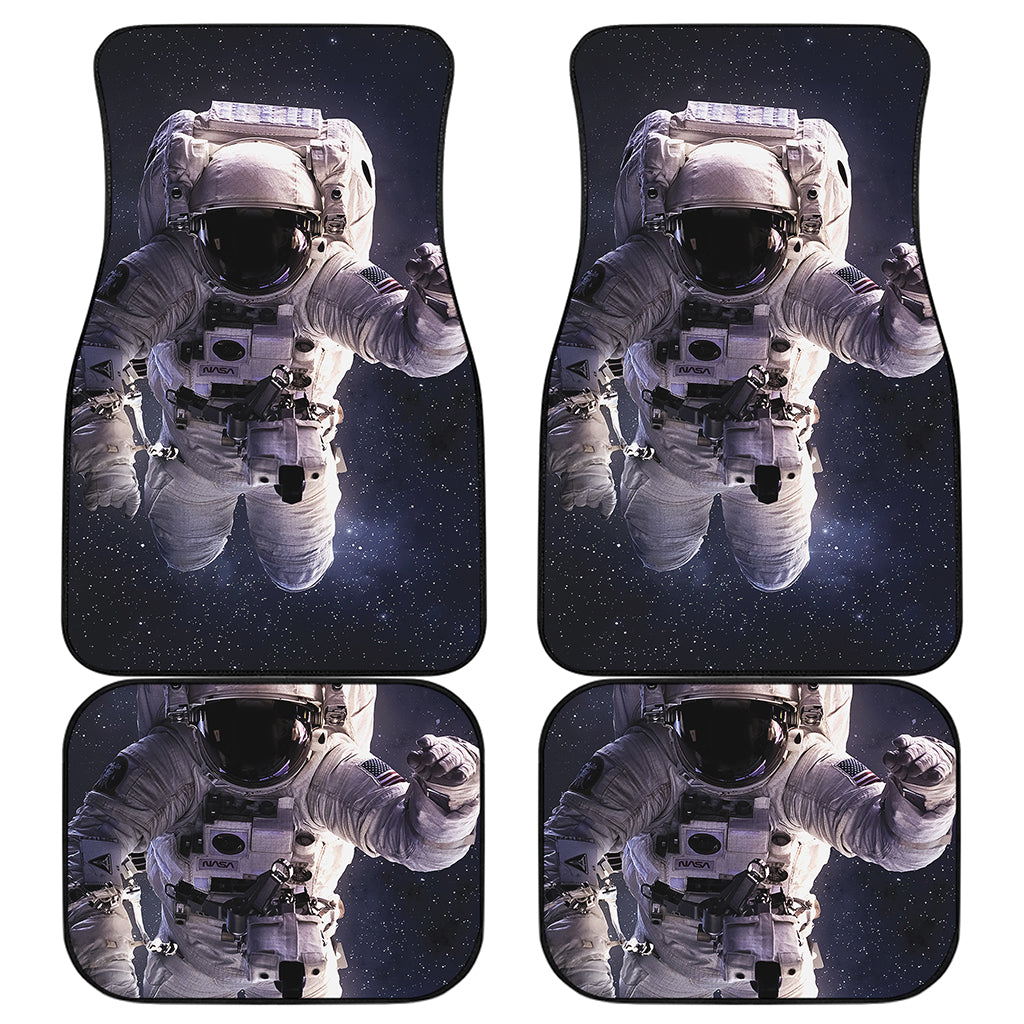 Astronaut Floating In Outer Space Print Front and Back Car Floor Mats