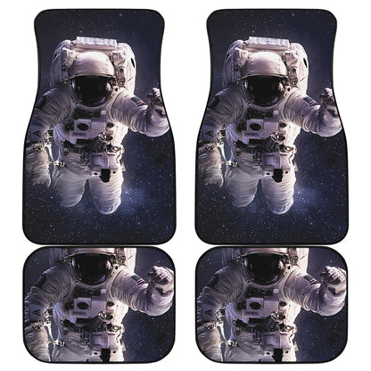 Astronaut Floating In Outer Space Print Front and Back Car Floor Mats