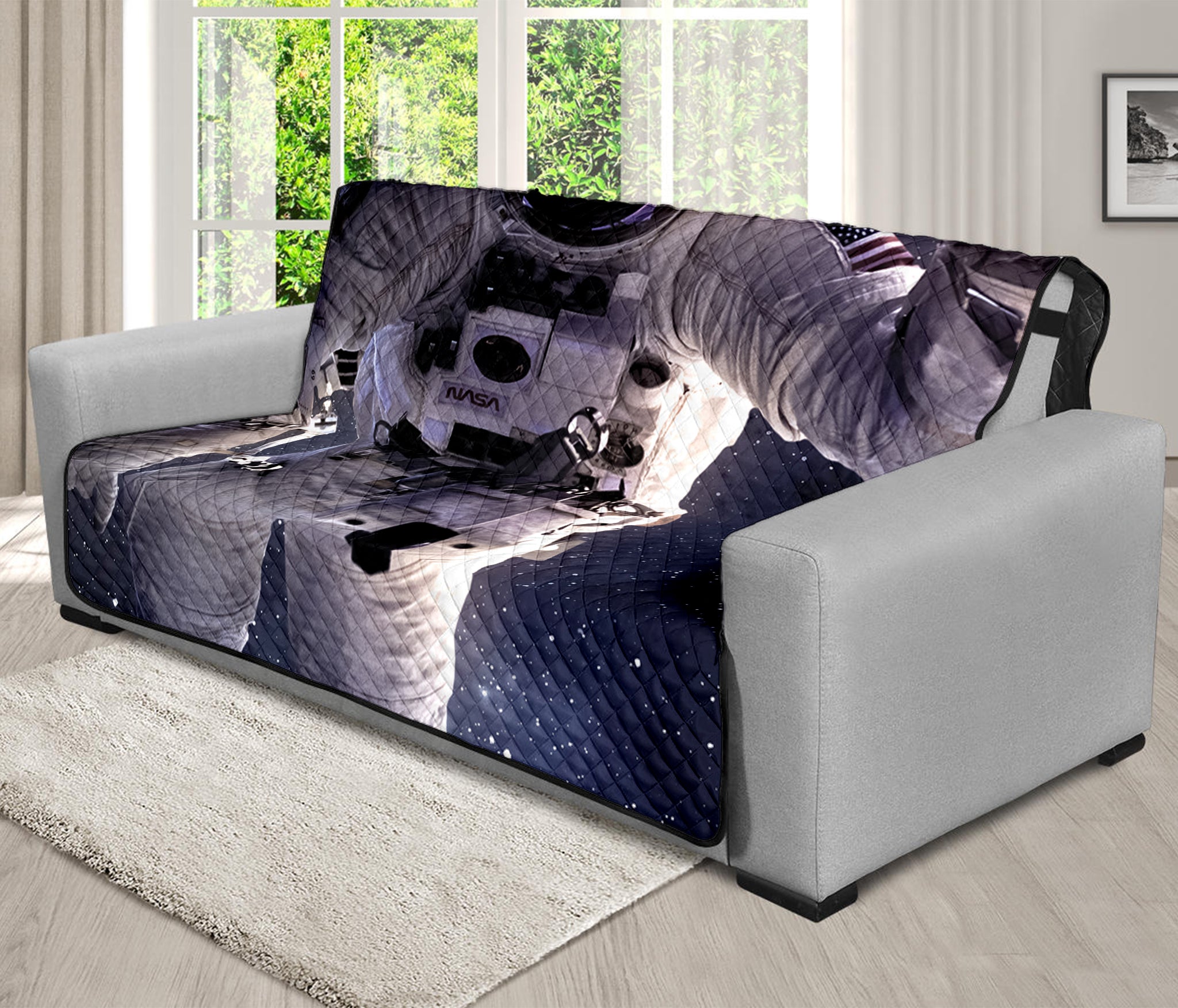 Astronaut Floating In Outer Space Print Futon Protector