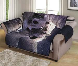 Astronaut Floating In Outer Space Print Loveseat Protector