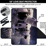 Astronaut Floating In Outer Space Print Loveseat Protector