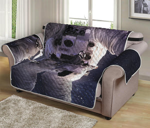 Astronaut Floating In Outer Space Print Loveseat Protector