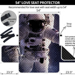 Astronaut Floating In Outer Space Print Loveseat Protector