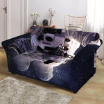 Astronaut Floating In Outer Space Print Loveseat Slipcover