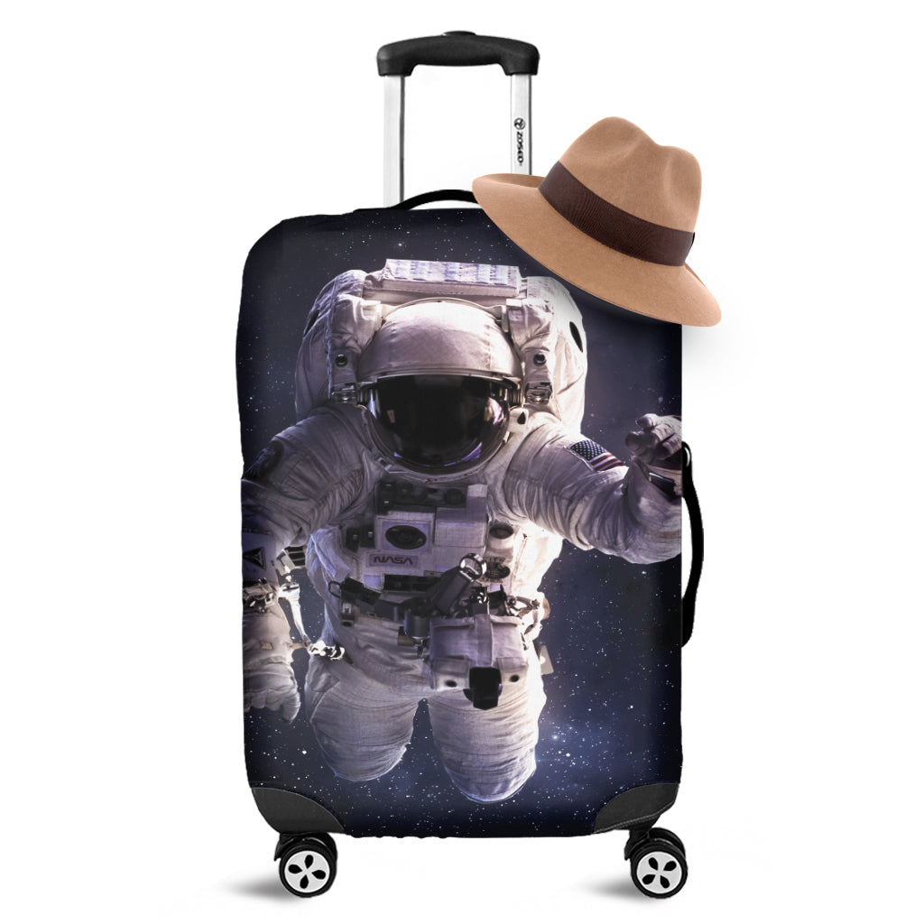 Astronaut Floating In Outer Space Print Luggage Cover