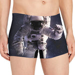 Astronaut Floating In Outer Space Print Men's Boxer Briefs