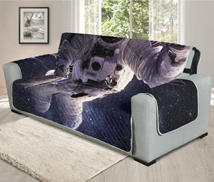 Astronaut Floating In Outer Space Print Oversized Sofa Protector