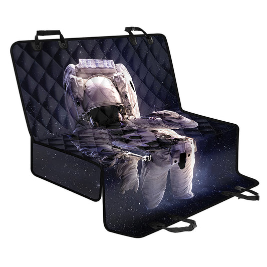 Astronaut Floating In Outer Space Print Pet Car Back Seat Cover