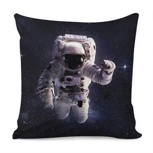 Astronaut Floating In Outer Space Print Pillow Cover