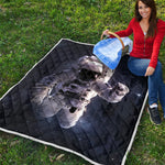 Astronaut Floating In Outer Space Print Quilt