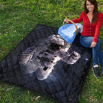 Astronaut Floating In Outer Space Print Quilt