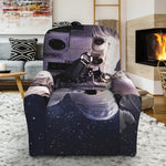 Astronaut Floating In Outer Space Print Recliner Slipcover