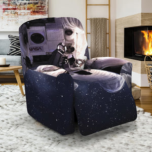 Astronaut Floating In Outer Space Print Recliner Slipcover